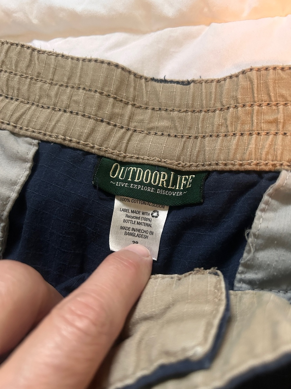 Outdoor Life Navy Blue Cargo Shorts - Pocketed Utility Shorts - Picture 3 of 4